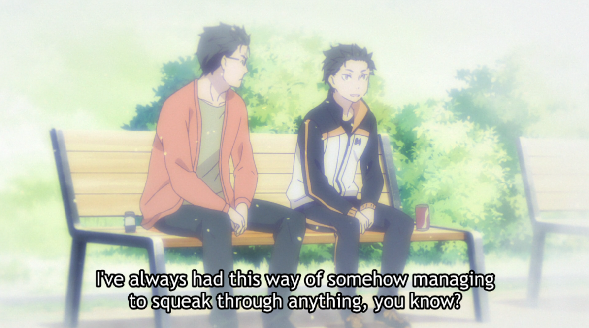 Because he was nothing special, Subaru was constantly looking for a reason to give up, to be put down by his parents, as it would've given him exactly the incentive he looked for to give up. THAT is why Rem completely rejecting that idea was such a cathartic moment for him.