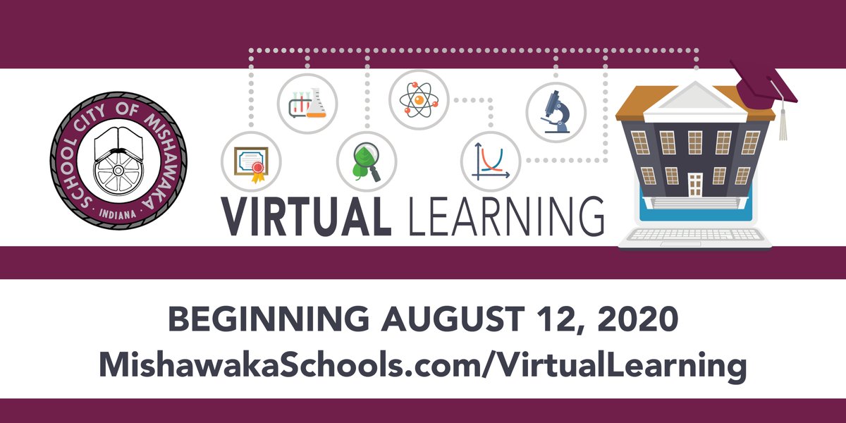 All SCM students will participate in a virtual learning environment beginning August 12, 2020 - September 18, 2020, at a minimum. We remain committed to providing the best learning environment possible for our students. Visit MishawakaSchools.com/VirtualLearning for more details &amp; information