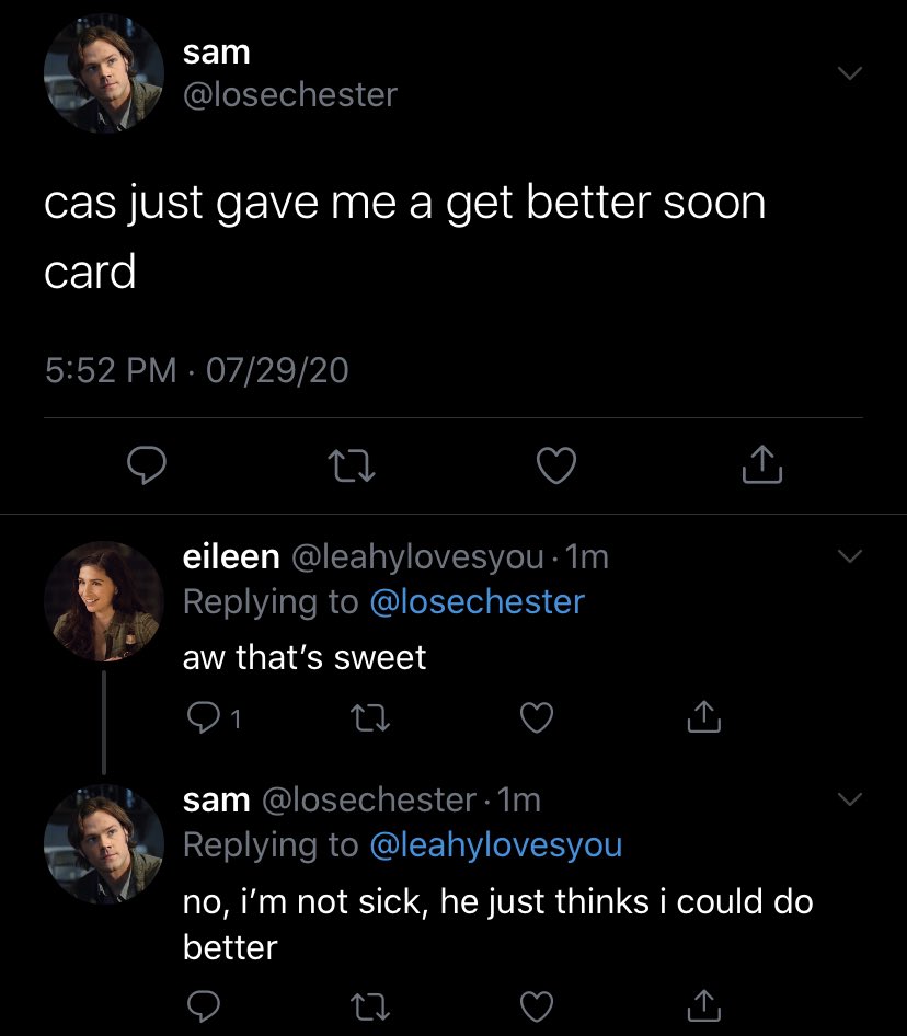 thread of spn characters if they had twitter accounts because i’m bored 