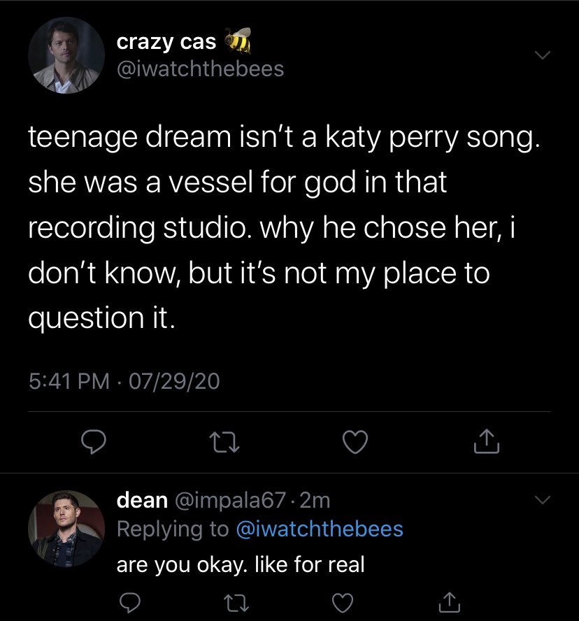 thread of spn characters if they had twitter accounts because i’m bored 