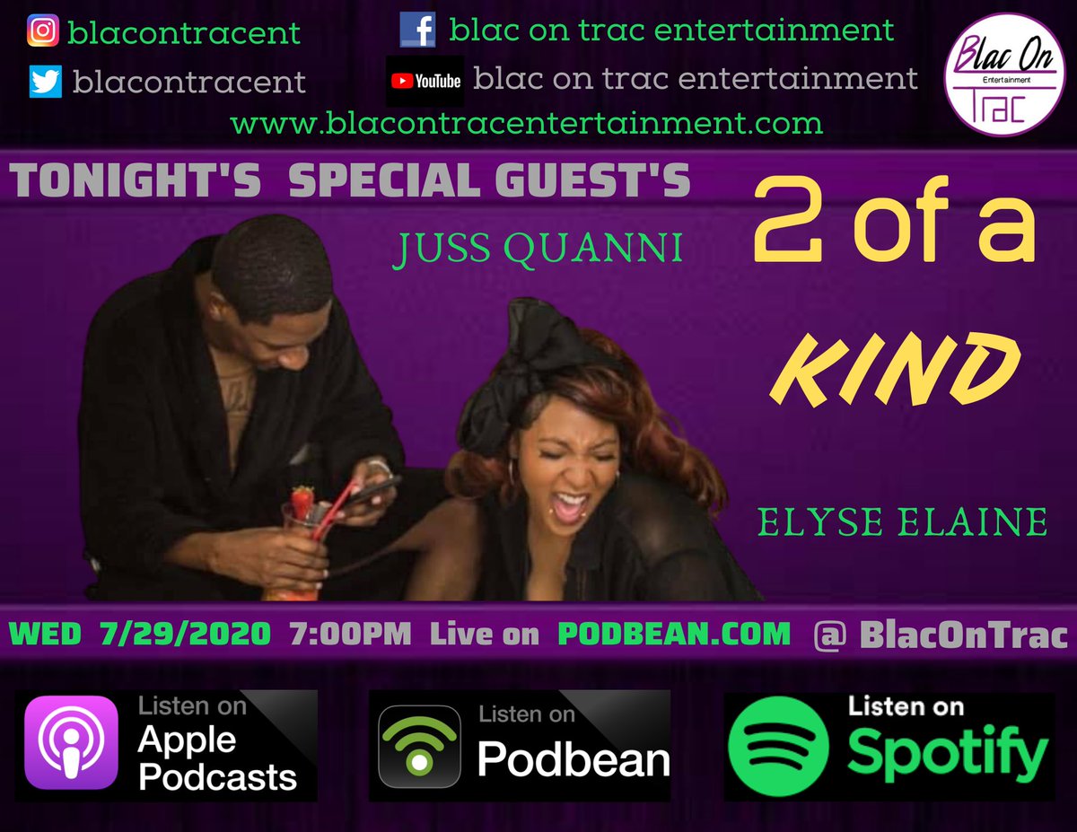 TalkIzCheap702's tweet photo. Tune in live tonight with Me, @Quanni2oak and My Beautiful Co Host Elyse Elaine as we guest appear on @BlacOnTracENT 7pm Tonight 

tune in live on theFB page for 2 of a KIND when we start the show #2oakradio #2ofaKIND #BlacOnTracent #Partnerships #JussQuanni #ElyseElaine #HotTeam https://t.co/YWIADNtvlr