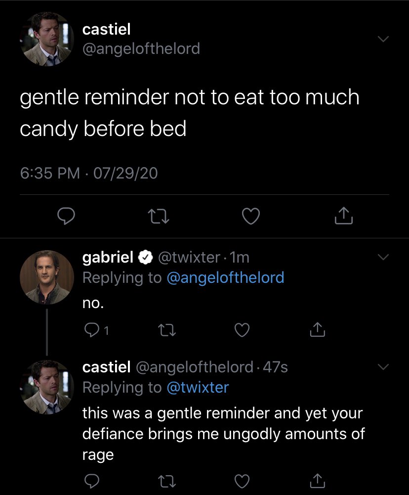 thread of spn characters if they had twitter accounts because i’m bored 