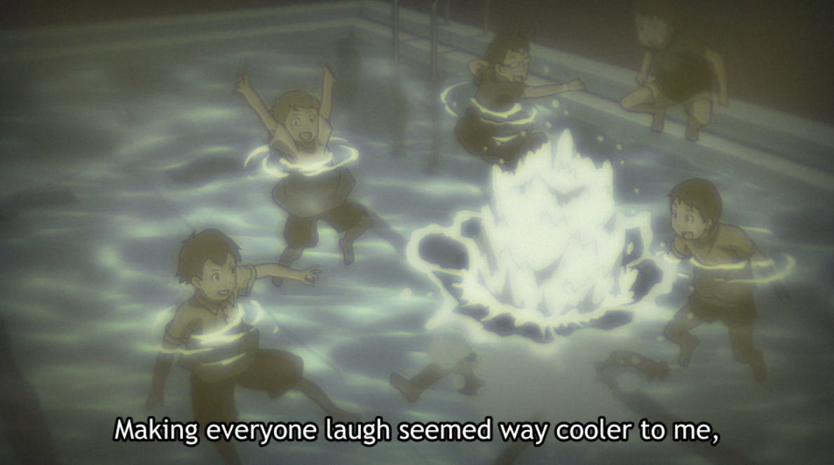 That phase was particularly bad for Subaru because of the father he had to live up to. That's why he took on his boisterous personality & amplified it, looking for attention. I love this sequence as it contextualizes well his personality and over-the-top attitude throughout S1.