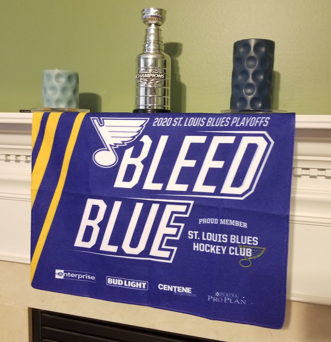 STLKatieK's tweet photo. I was already excited to come home from work and watch the #stlblues tonight, but imagine my surprise when I opened the mailbox to find this awesome rally towel! Thanks @stlbluesSTH! https://t.co/CGPoMcn6NQ
