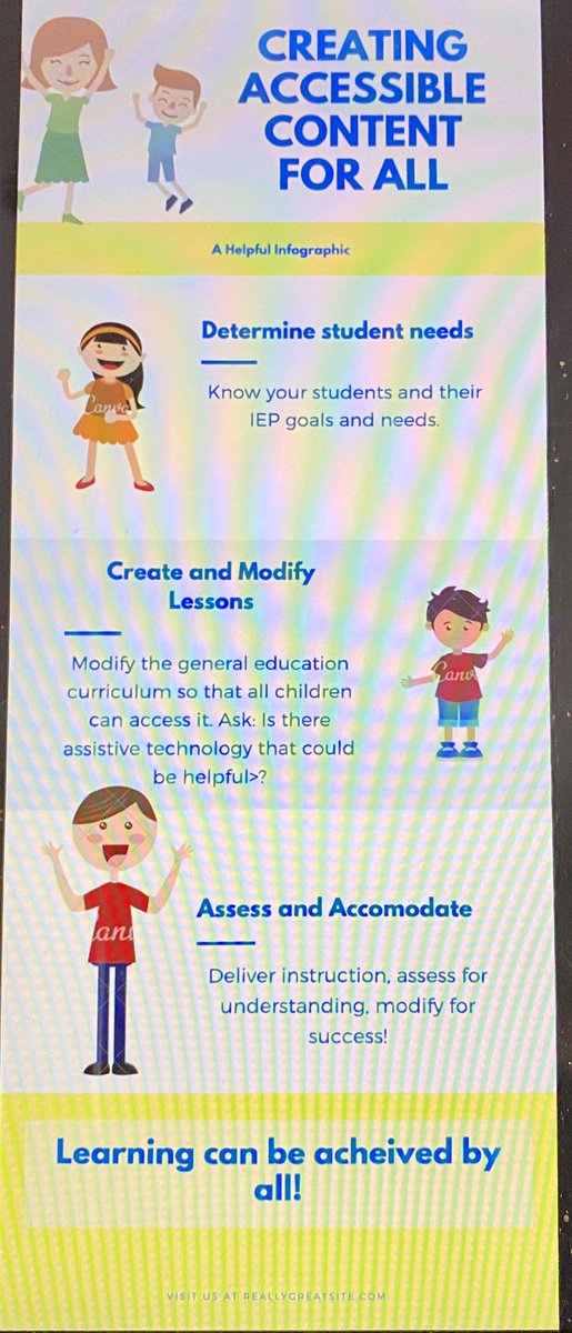 My latest LEF experience: an infographic on creating accessible content for all students #learningedgeflex