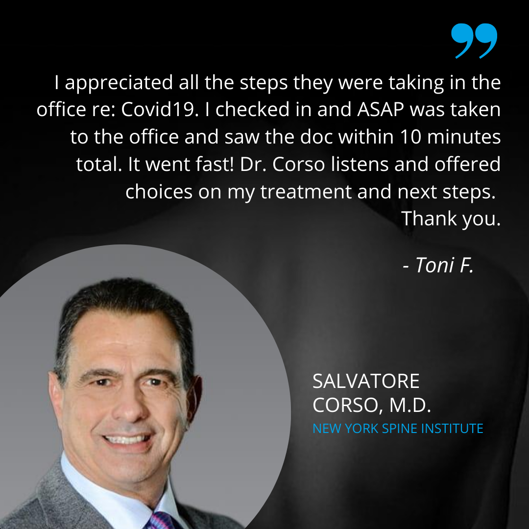 NYSPINEINST's tweet photo. Dr. Corso cares deeply about all of his patients, and takes the needed time to learn about his or her condition to ensure an accurate diagnosis and the next steps in their customized treatment plan. For appointments, please give us a call at 888-444-6974. #NYSI #OrthopedicSurgeon https://t.co/iAcK1Ddu0l