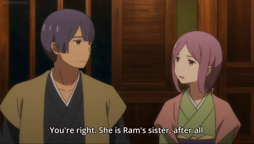 I'd like to take a moment to draw a parallel here with Rem's story, who lived in the shadow of the greater Ram. To emphasize this, the OSTs used are the same as the Rem scenes in Arc 2. While not exactly the same situation, there's really no wonder that these two clicked so well.