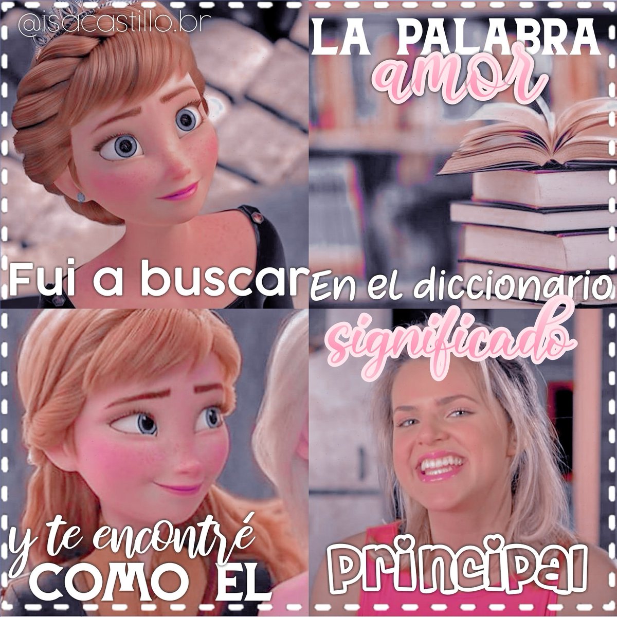 Sachikospett's tweet photo. - Fui a buscar la palabra amor en el Diccionario, y te encontré como el significado principal🌈❤️
.
.
.
#isabellacastillo #isacastillo #isaedit #bellaedit https://t.co/CknHydnLl3