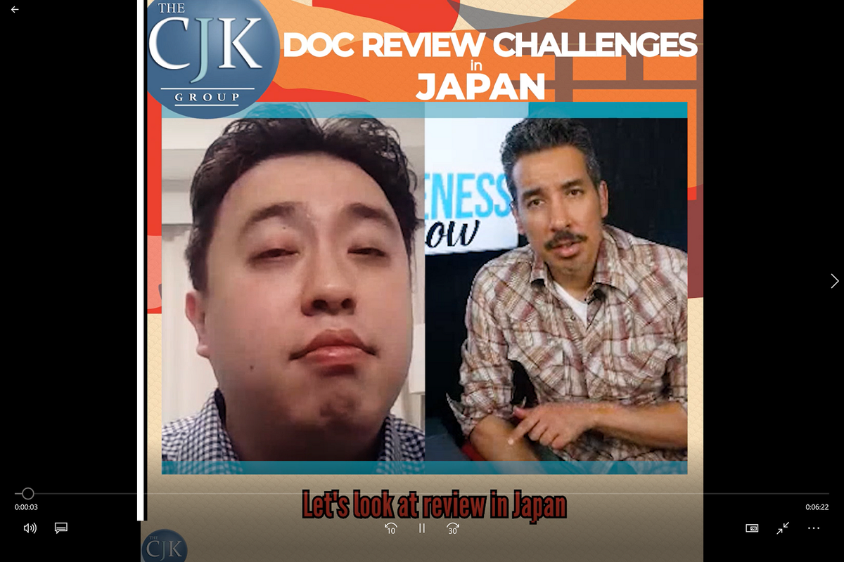 What are the challenges when conducting #documentreview in #Japan and how to resolve them?
#attorneyreview #ediscovery #litigation

facebook.com/watch/?v=41945…