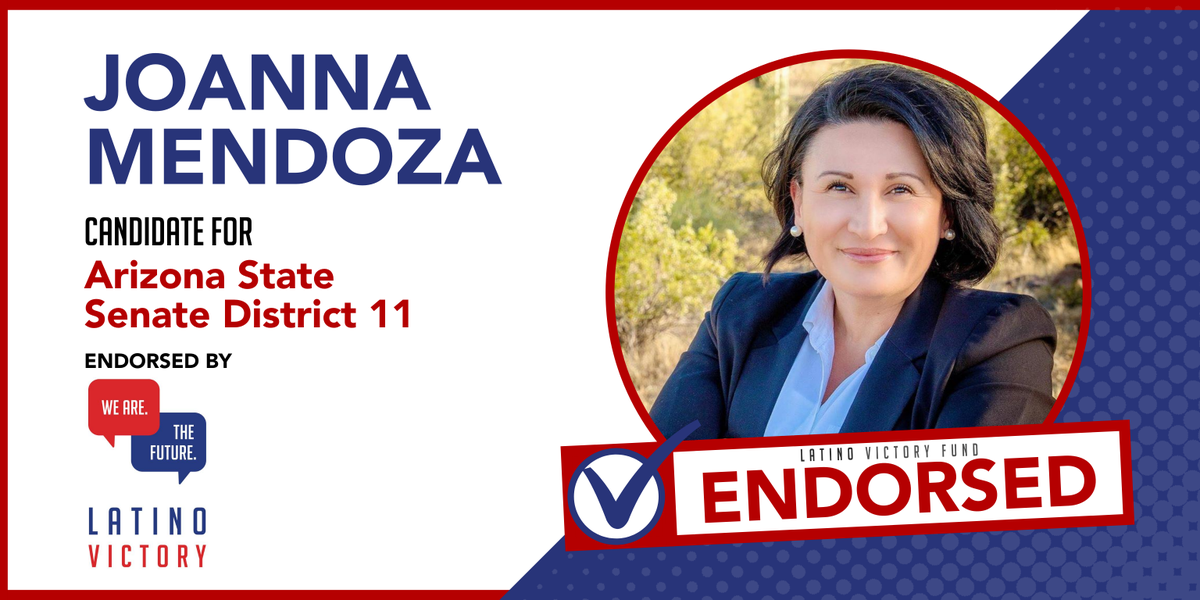 . @Mendoza4AZ is a mother, a veteran, and a proven leader who is running because the people of AZ-SD11 have been neglected for too long. JoAnna has the experience and commitment needed to make positive changes in her community & become the  #FirstLatina to represent the district.