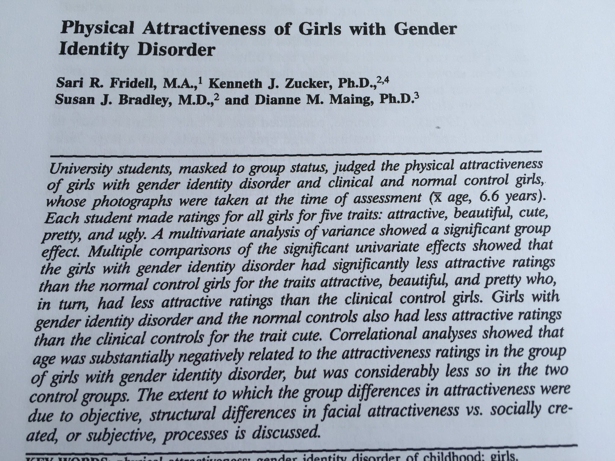 someone is, you know, sexually abusing children.This happens. A lot. Particularly when transphobes are trying to defend people who practice conversion therapy and work on "studies" like this one.