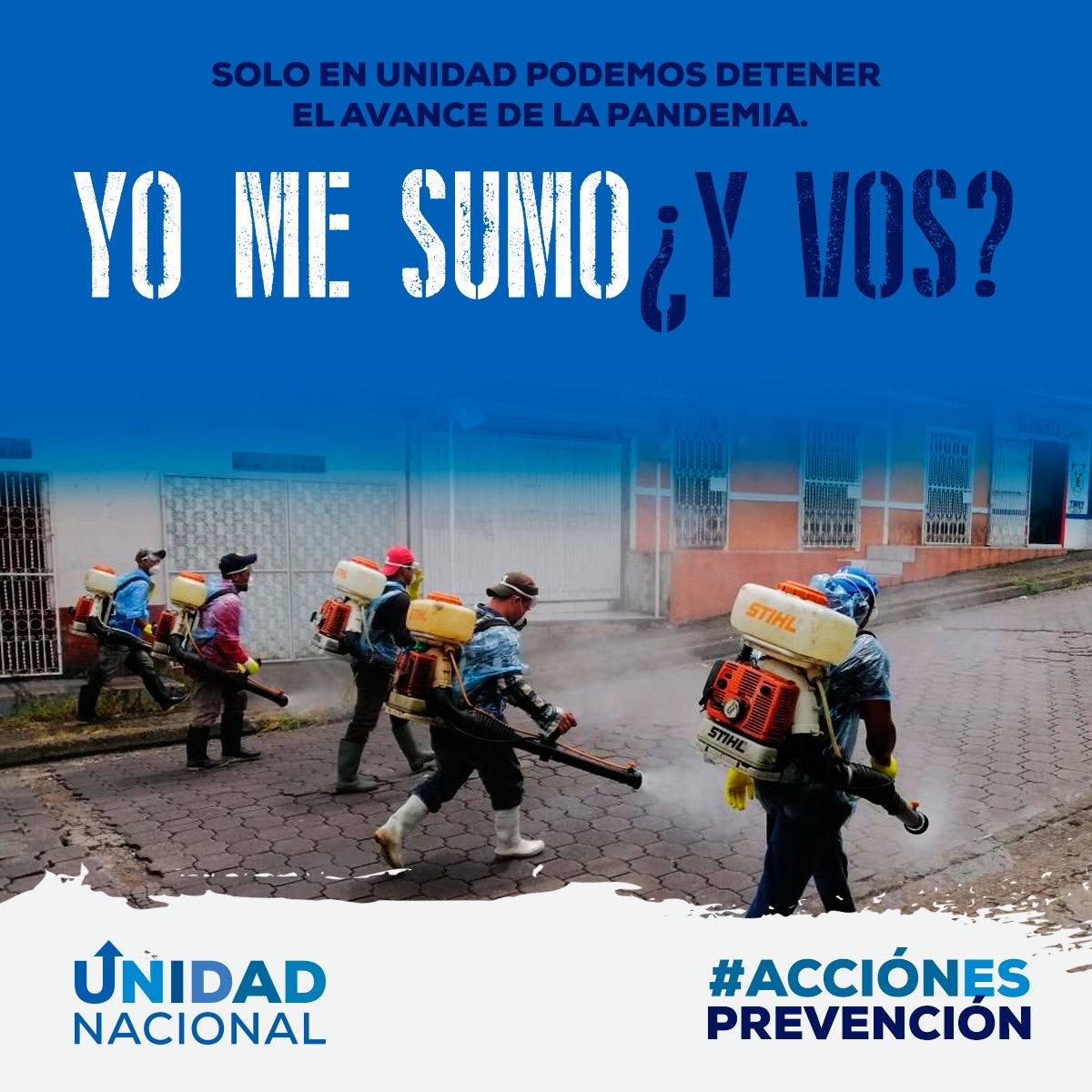 UnidadNic's tweet photo. #AcciónEsPrevención

Ante el actuar de un gobierno criminal, la ciudadanía en unidad combate el contagio del COVID19 de forma voluntaria.

La pandemia sigue latente. Es deber de todas y todos prevenir el contagio. ¿De qué manera te sumas vos? https://t.co/fcpMXwAQgC