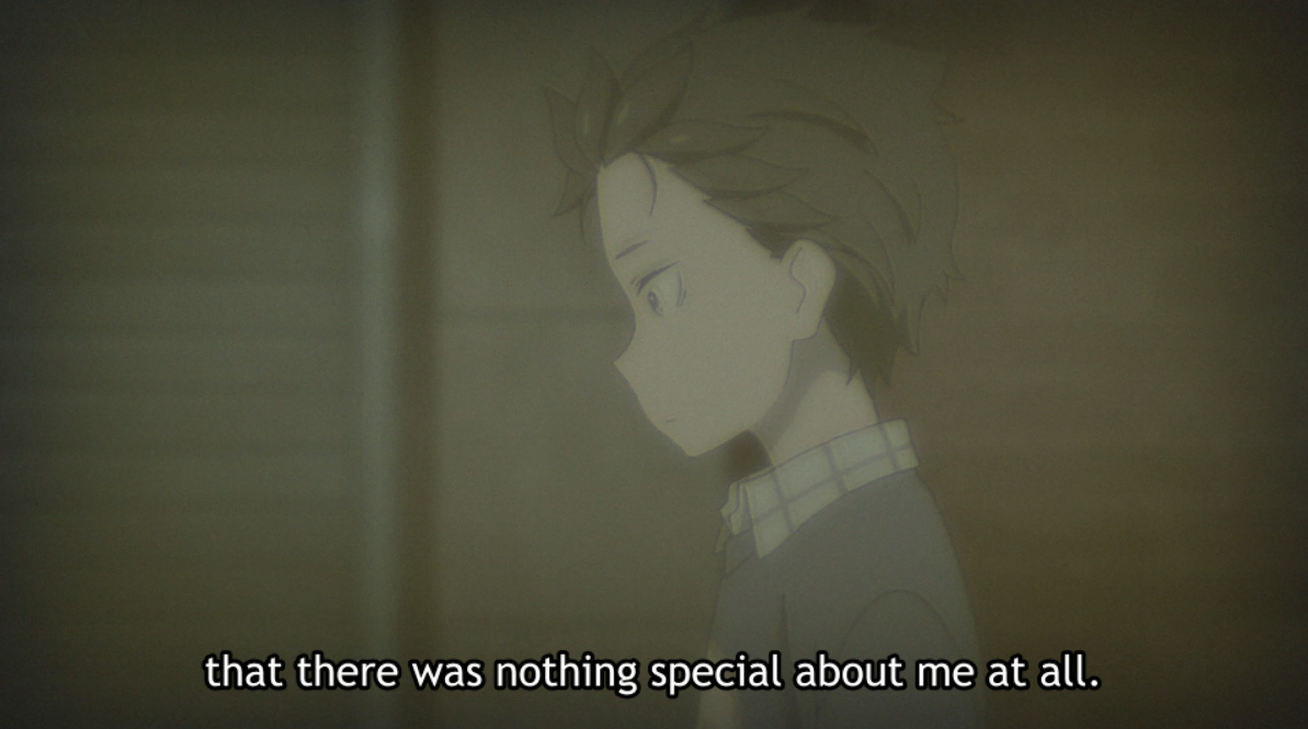 The scene that follows is one that I'm sure a lot of people can relate to— the "gifted" child growing up to realize they're actually nothing special, a struggle many had to go through in their teenage years. But that's only part of it for our protagonist.