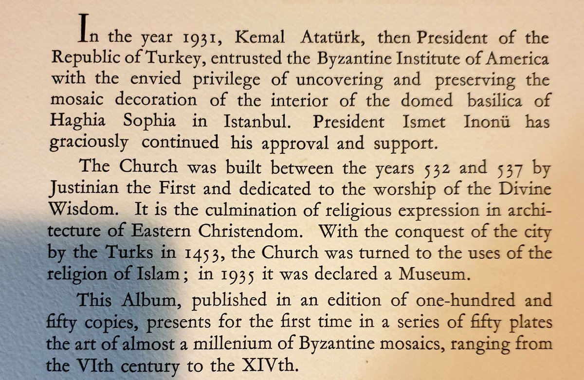 The official booklet describes the establishment of Ayasofya müzesi...3/