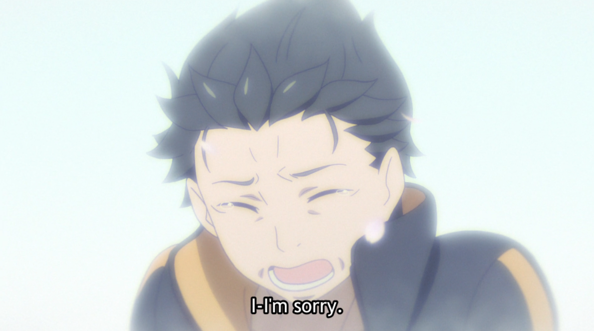 Pausing this episode breakdown to cry at this because OUCH. This is the closest thing to closure and a goodbye Subaru will ever have, and it HURTS.