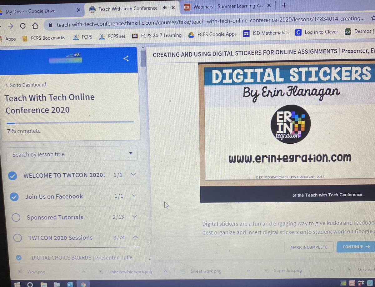 So much virtual learning today! Math Content Coaching, Quizlet for Math with <a href="/YakubovMath/">Mrs. y=akubov 💜✏️</a> at #QuizletUnconference2020 and  finished with digital stickers for feedback at #TWTCON2020. Can’t wait to get this year started! <a href="/ShawnDeRose/">Shawn DeRose</a>