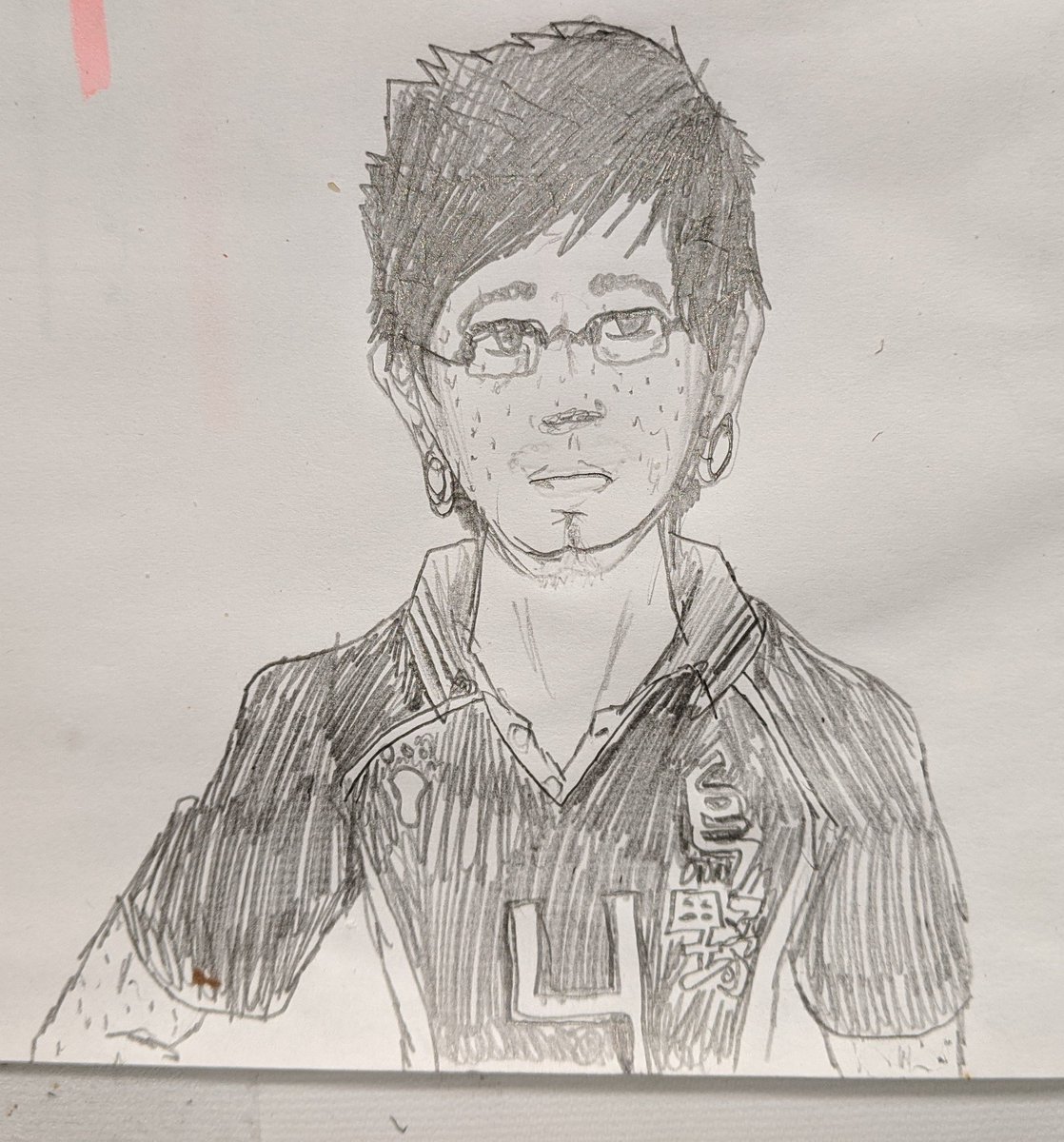 SlateDBiggsMCS's tweet photo. Drew myself as a part of #Karasuno #Volleyball #Haikyuu https://t.co/L0GAdsh9cv