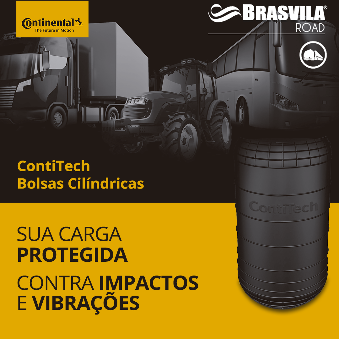 BrasvilaE's tweet photo. As Molas Pneumáticas CONTITECH para ônibus, caminhões e carretas protegem a carga, proporcionam o nivelamento automático dos veículos ou implementos, reduzindo os custos de manutenção, aumentando sua vida útil e sua produtividade. https://t.co/O9PIjafkSc