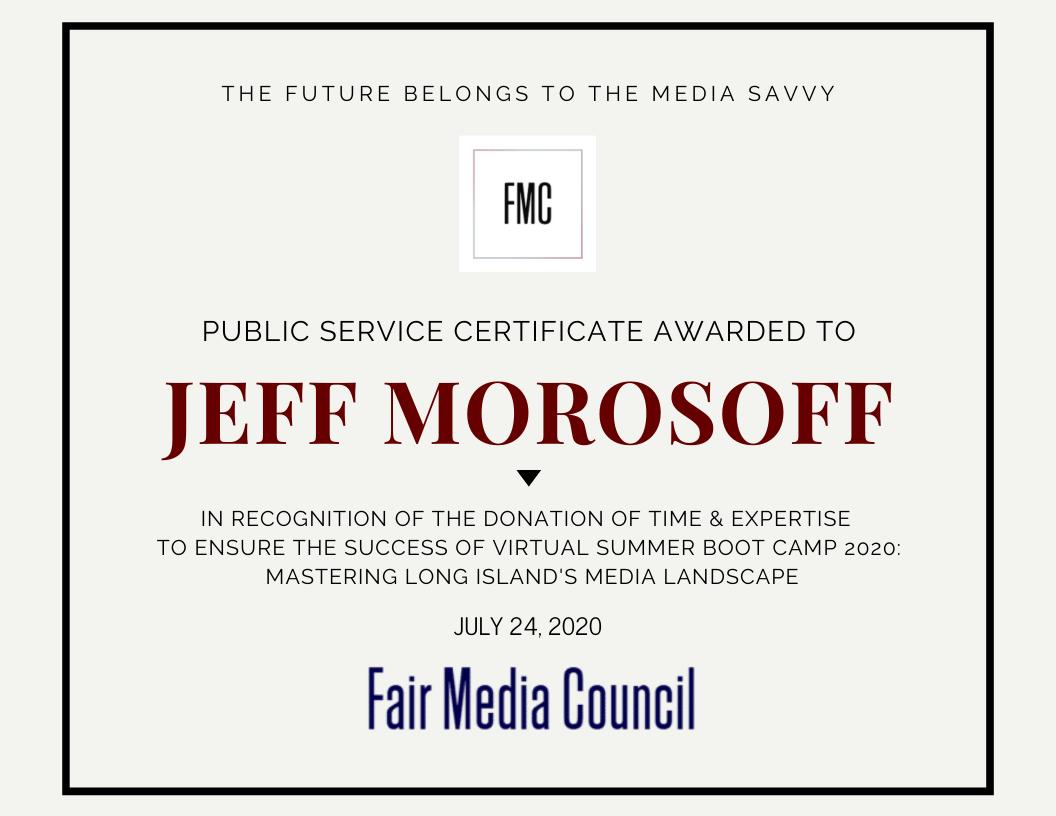 Thanks, Jaci Clement and the @FairMediaCouncil