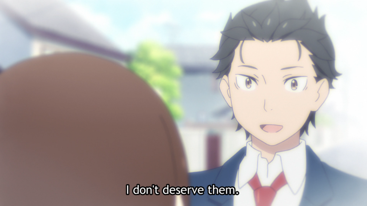 Subaru acknowledging that he's a work in progress, but that for his loved ones' sake he won't let himself languish in self-pity & give up, even if he's far from perfect, is golden. He's a precious boy and I won't let anyone tell me otherwise.