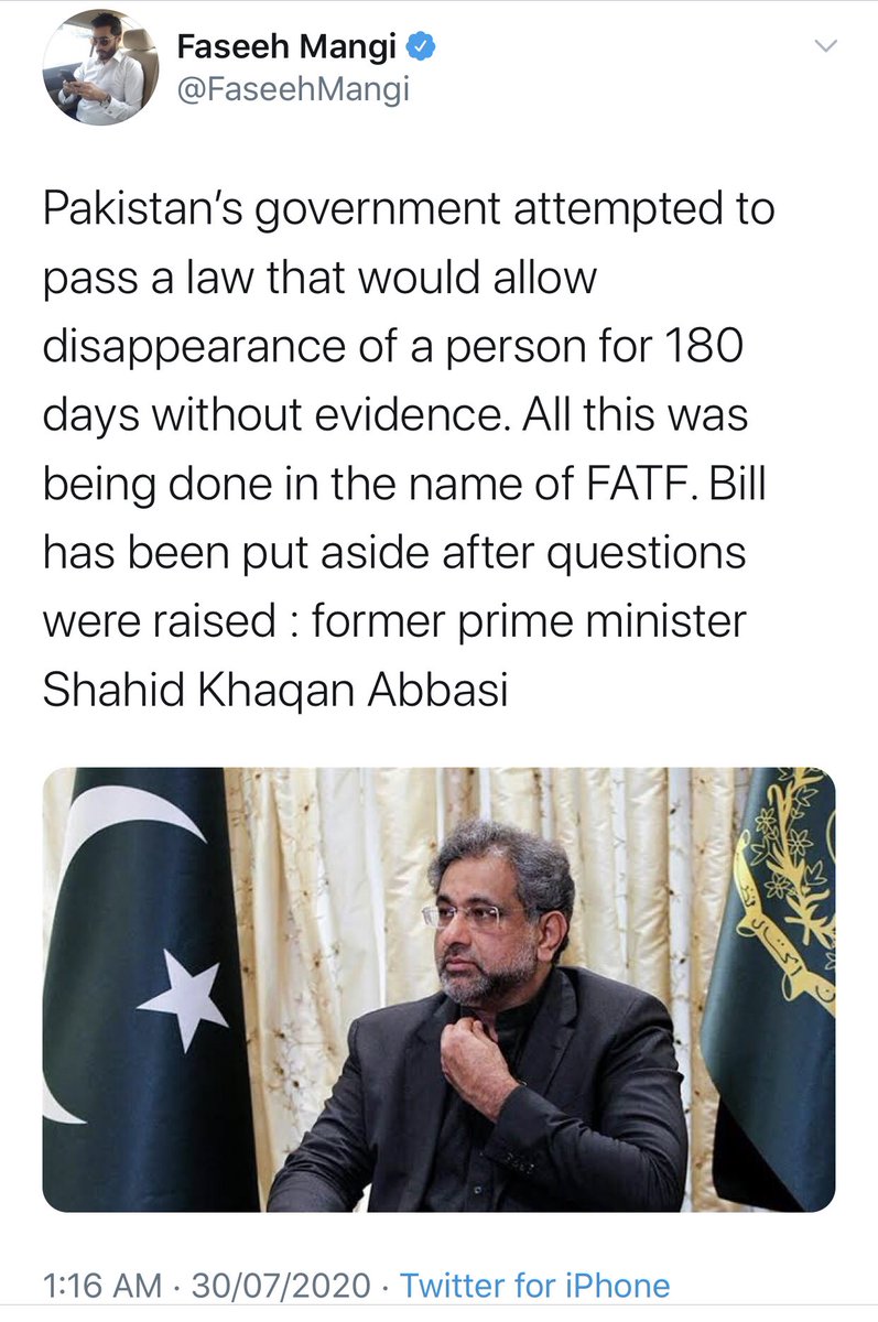 Ex Prime Minister & Pmln leader Shahid Khaqan Abbasi presented a twisted version of Legislative Bill to Media,Clearly because Opposition Parties wanted to break a deal on NAB’s Ordinance that could help save their leaders in & outside Pakistan At the Moment.