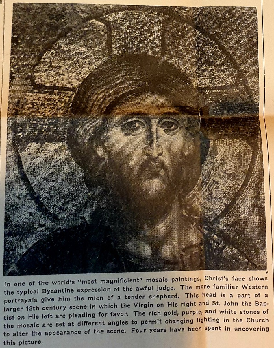 Apparently Byzantine Christ's typical expression is that of "the awful judge" (who knew!)... totally not like the Western "tender shepherd" (sure guys... whatever you say )  #orientalism ...7/