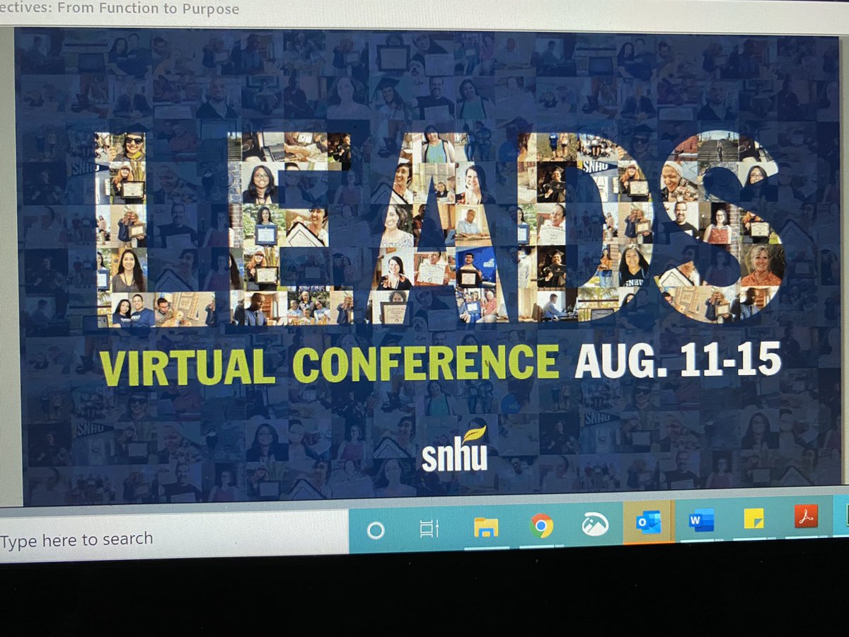 Attending the SNHU LEADS Pre-Conference webinar! So excited to attend this year.