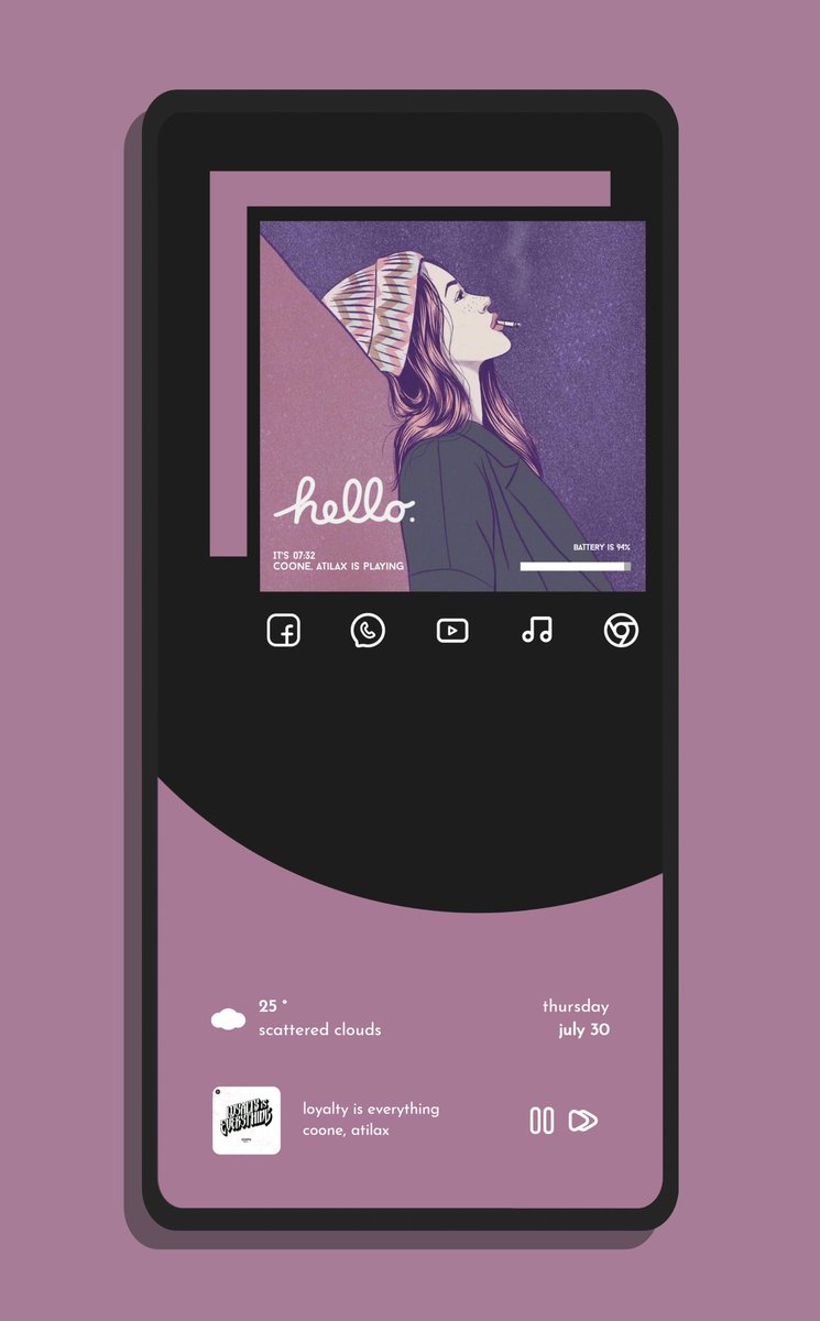 Ini sebenarnya warna pink atau ungu sih? 🤔 Thanks to: • Hishoot by @exxncss • Wall by @ChrisJ4ck • Havoc widget by @iamkalemc • Shit light widget by @AddamLSumitra (sorry om, ane ubah dikit widgetnya 😅) • Reev Pro by @GrabsterTV