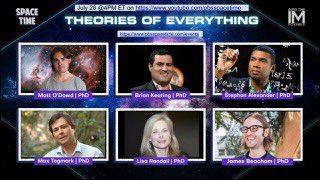 Enjoy Episode 1 of the <a href="/PBSSpaceTime/">PBS SpaceTime</a> series  “A New Theory Awakens” 😂 

Livestream is now up on my channel, featuring the brilliance of @Tegmark, <a href="/jbbeacham/">James Beacham</a>, <a href="/stephstem/">Stephon Alexander</a>, and <a href="/matt_of_earth/">Matt O'Dowd</a>: youtu.be/3MX8EpvLwao?su…