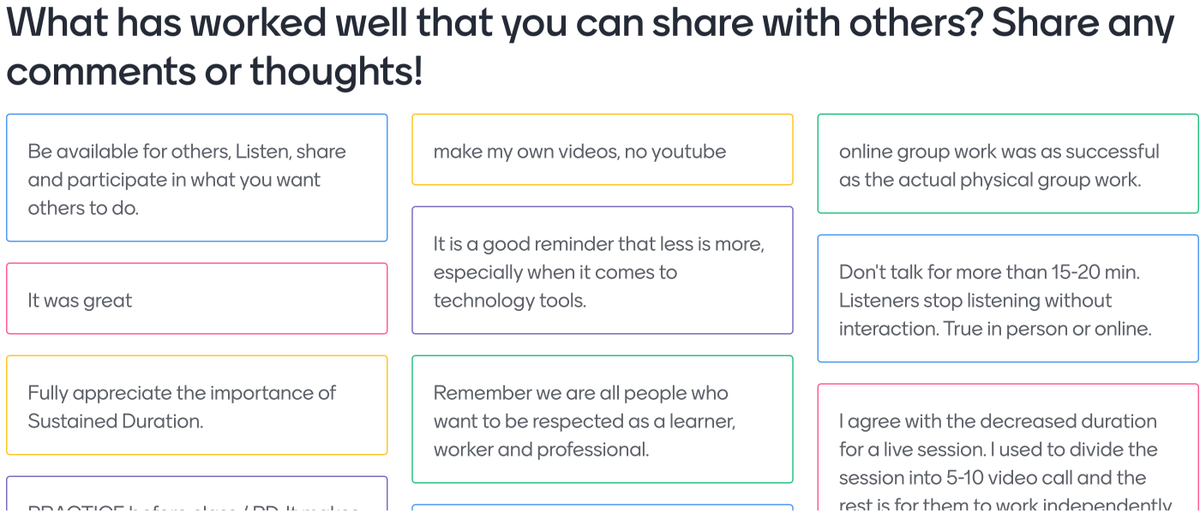 MeganADavenport's tweet photo. Had a great time learning from each other about what works well for #virtualPD! ❤️ Collaboration between educators! #MB24hrs @managebac #MBforIB #fariaPD https://t.co/litoTcnP0H