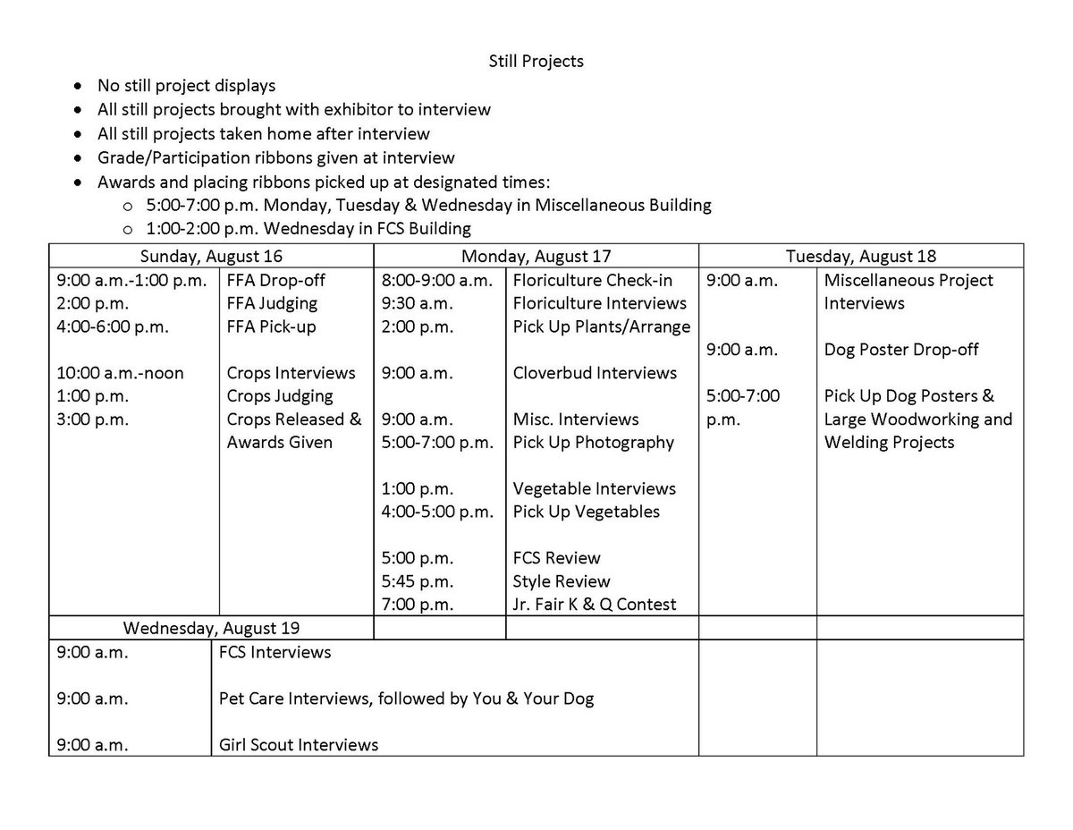 HuronCountyFair's tweet photo. Modified Schedule
 
The fair is not open to the general public. 
Family spectators will be limited (4 per family per day) to meet social distancing requirements at our judging venues. 
Limited food concessions will be open. 
Camping will be permitted, with revised rules.

#Huron https://t.co/GVdsf5Ppsl