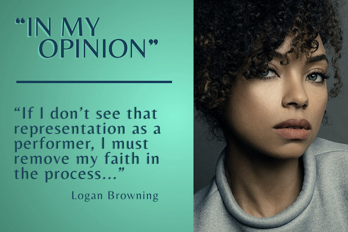 In the latest from our Op-Ed series, “In My Opinion,” actress <a href="/LoganLaurice/">Logan Browning</a> of <a href="/DearWhitePeople/">Dear White People</a> examines Hollywood’s role in the Black experience and explains the importance of reimagining the structures in place. Read the full piece here: bit.ly/3gfYohy #InMyOpinion