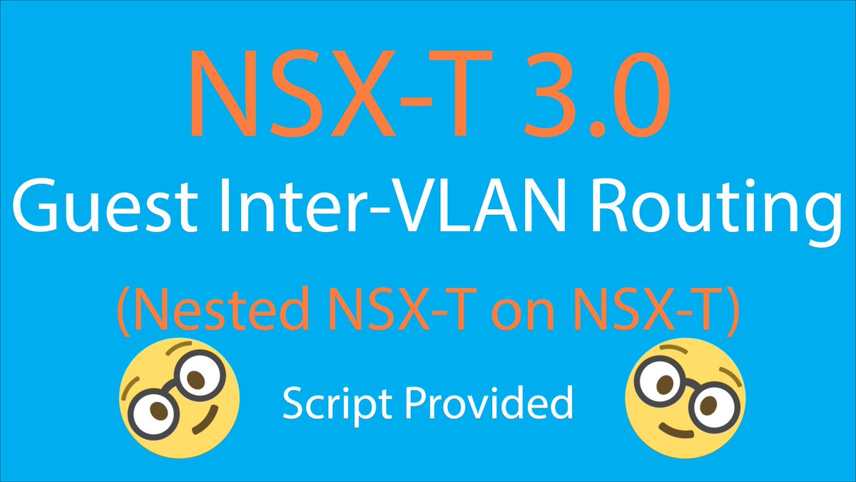 NSX-T Guest Inter-VLAN Routing (Nested NSX-T on NSX-T) 

If you are interested in running a nested NSX-T on NSX-T then this script will simplify the creation of Parent/Child ports. As always if you have questions please don't hesitate to reach out. youtu.be/rLEVcm5A-rg