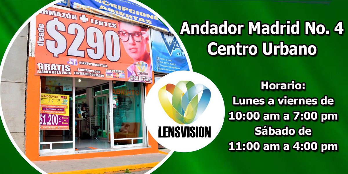 lensvision2's tweet photo. ¡Visita cualquiera de nuestras sucursales en #Izcalli!

¡Pregunta por nuestros paquetes, seguro te sorprenderás! 😱👓 https://t.co/pVs6YGcsAm