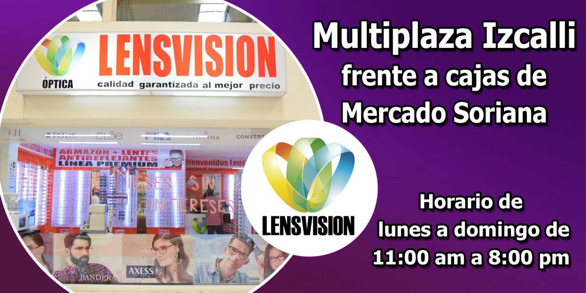 lensvision2's tweet photo. ¡Visita cualquiera de nuestras sucursales en #Izcalli!

¡Pregunta por nuestros paquetes, seguro te sorprenderás! 😱👓 https://t.co/pVs6YGcsAm