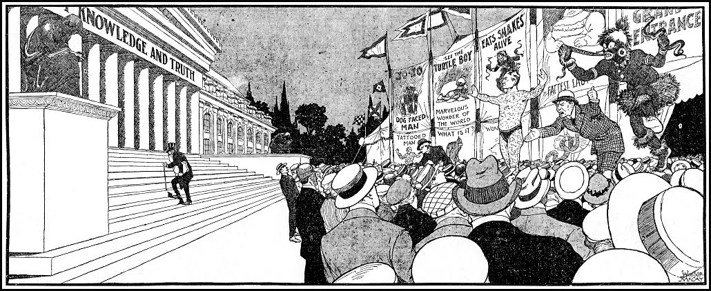 8. Apparently, knowledge and truth are the sideshow.