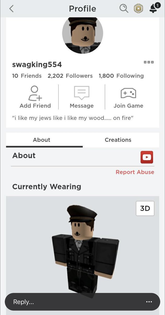 Stopantisemitism Org On Twitter Roblox A Popular Game That Caters To Kids As Young As 7 Is The Latest Platform To Be Infiltrated With Antisemitism Users Have Reported Multiple Hitler Avatars As Well - roblox hitler