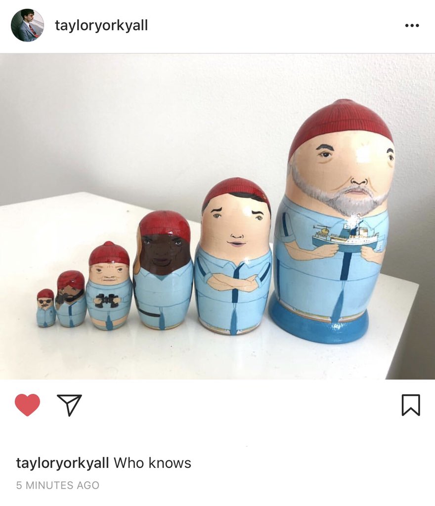 and i believe this might be the nesting doll set she got him, w the one that looks like him. (april 2018 he posted this)