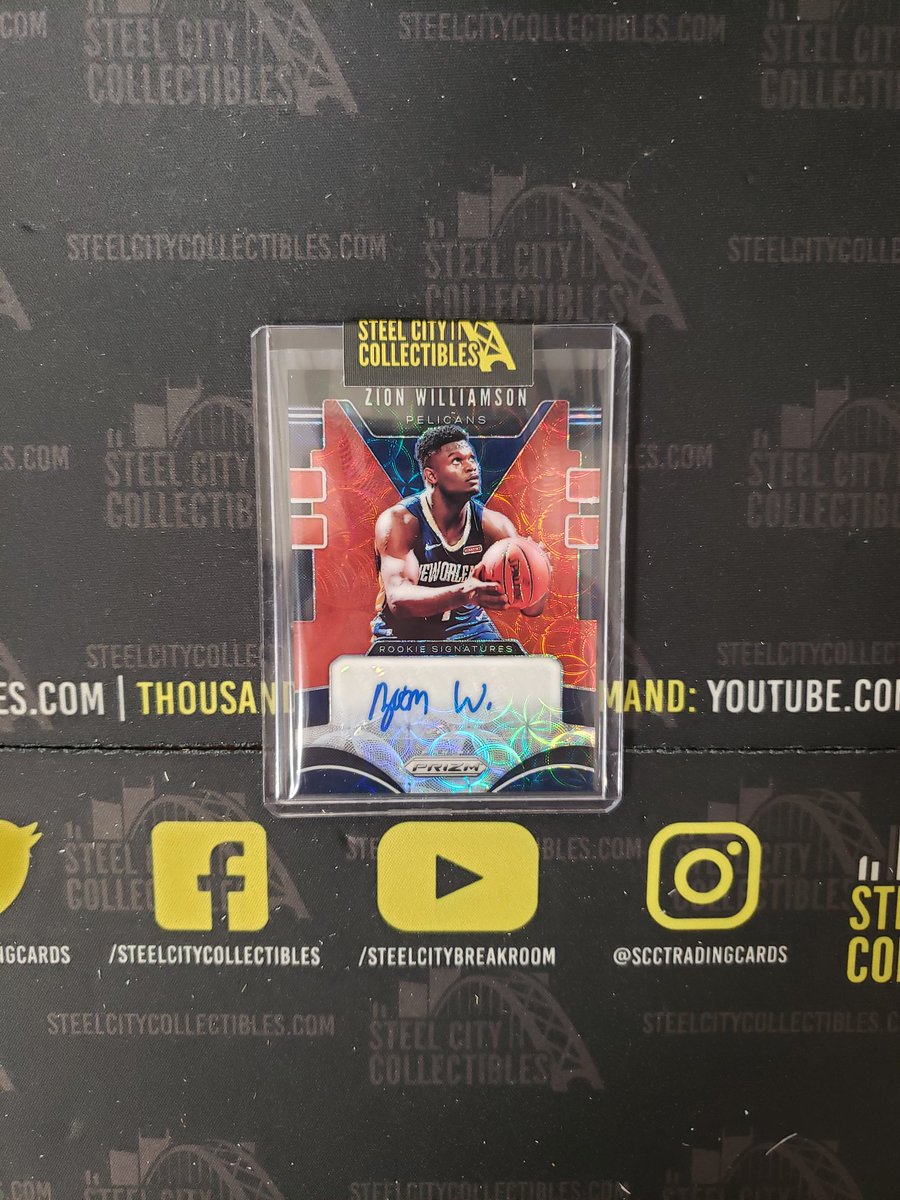 SCCTradingCards's tweet image. Huge hit to start the nigh5 in the #SteelCityBreakRoom of @Zionwilliamson from @PaniniAmerica #PrizmChoice #ShowMeYourHits #WhoDoYouCollect #TylerPullsFire