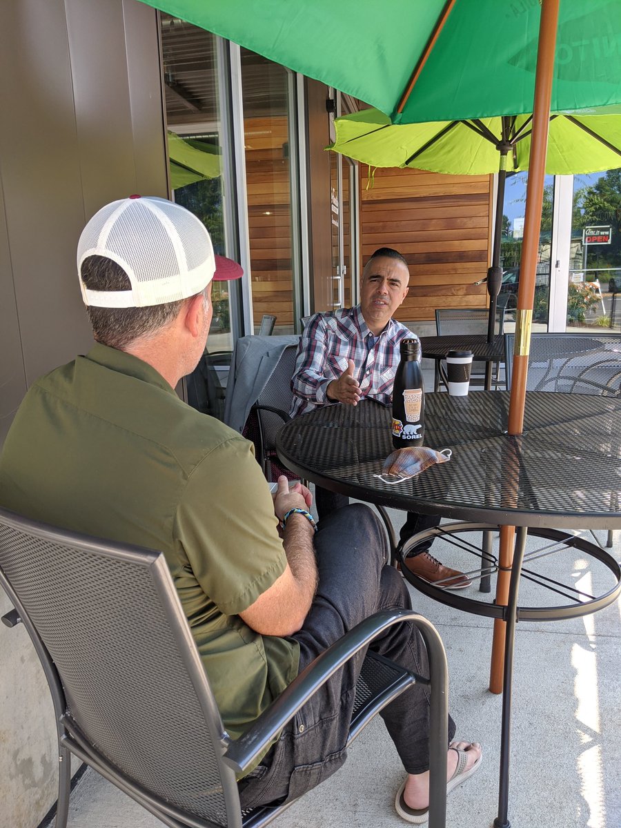 PDXStephenG's tweet photo. Went down to Salem today with @BuiltOregon board member @pdxmitch to visit with Jose, founder of @lafamiliacider at their new tap room. We talked business, family and the path forward for the business. Love connecting with Oregon founders. #Brownpreneur #SupportLatinxBusiness https://t.co/CO6bPIUF4V