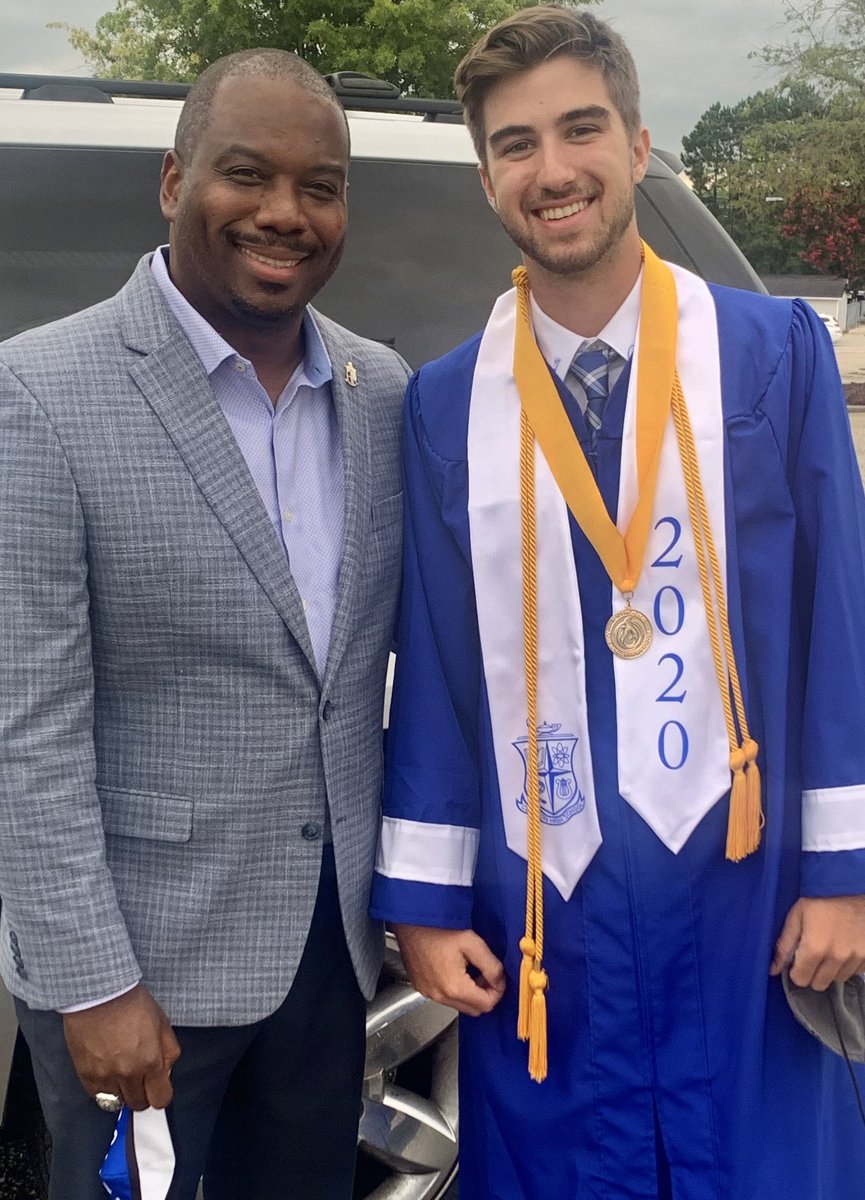 ericcbracy's tweet photo. Congratulations to our graduating class from Clayton High School! It was an honor to celebrate you tonight.  Enjoyed meeting Jacob Whittington.  Jacob will be attending NC State in the Fall majoring in Pre-Med. Kudos to Dr. Jones and his staff for an aweseome ceremony. #JCPSProud https://t.co/T5aZ7TJ4fd