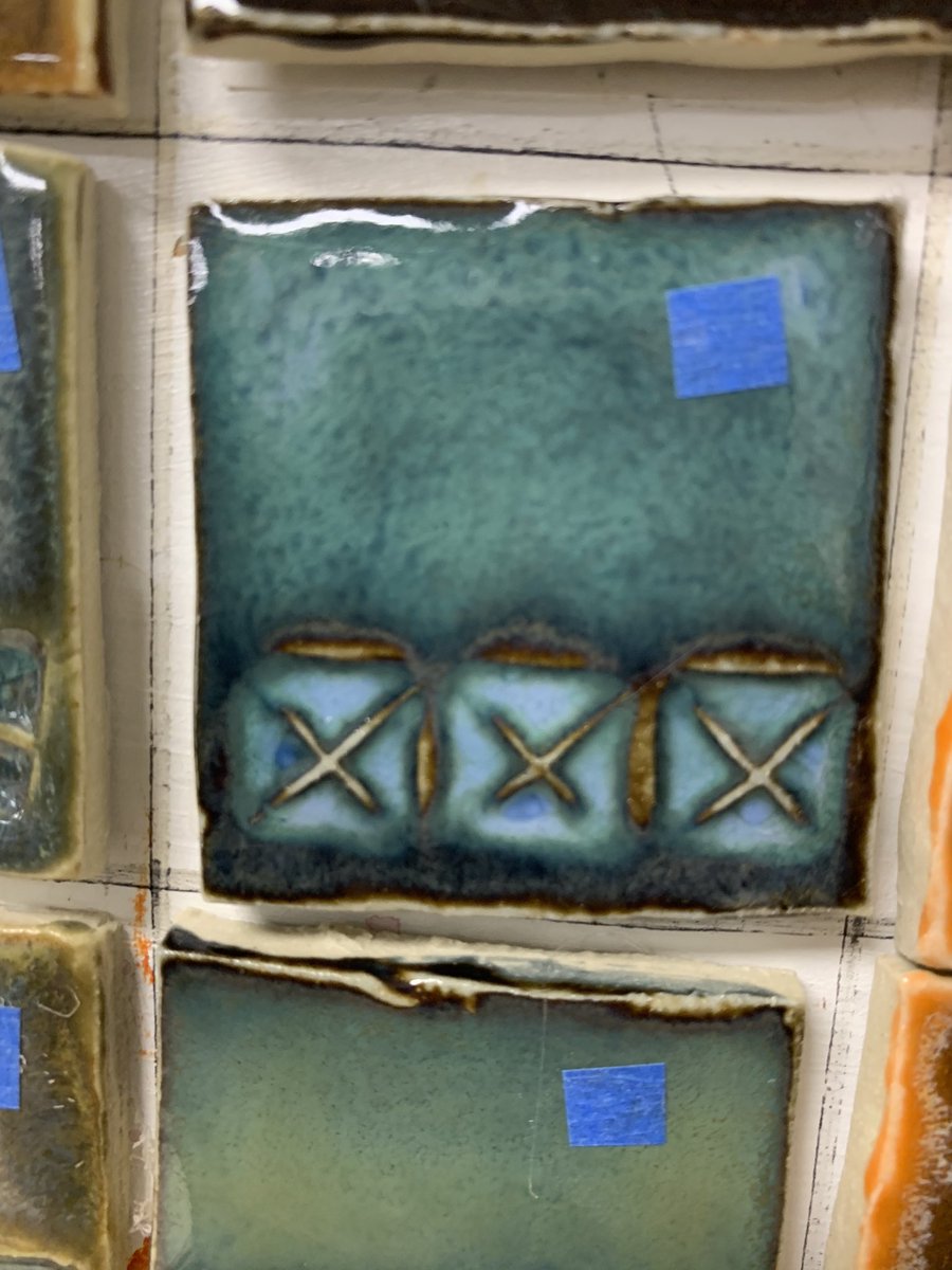 Bought some new Potter’s Choice cone 6 glazes from Amaco to finish out the overlapping glazes board.  Lots of experimentation, but some of these combinations are amazing! Very reduction like. <a href="/CCLSChargers/">CCLS - St. Louis</a> #arted #arteducation #ceramicsteacher