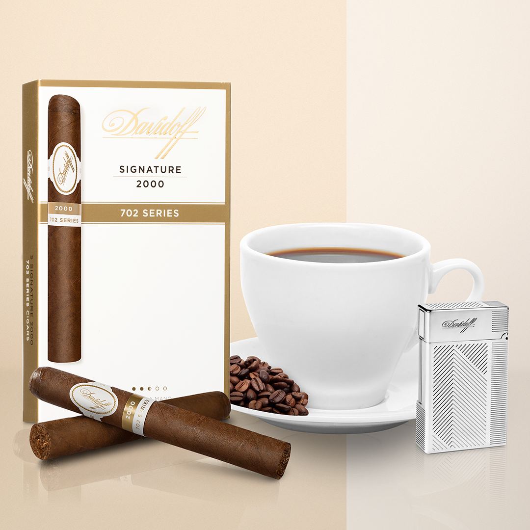 The Davidoff 702 Series pair perfectly with selected coffee or tea which needs to be incredibly intense yet incredibly smooth. #davidoffcigars
