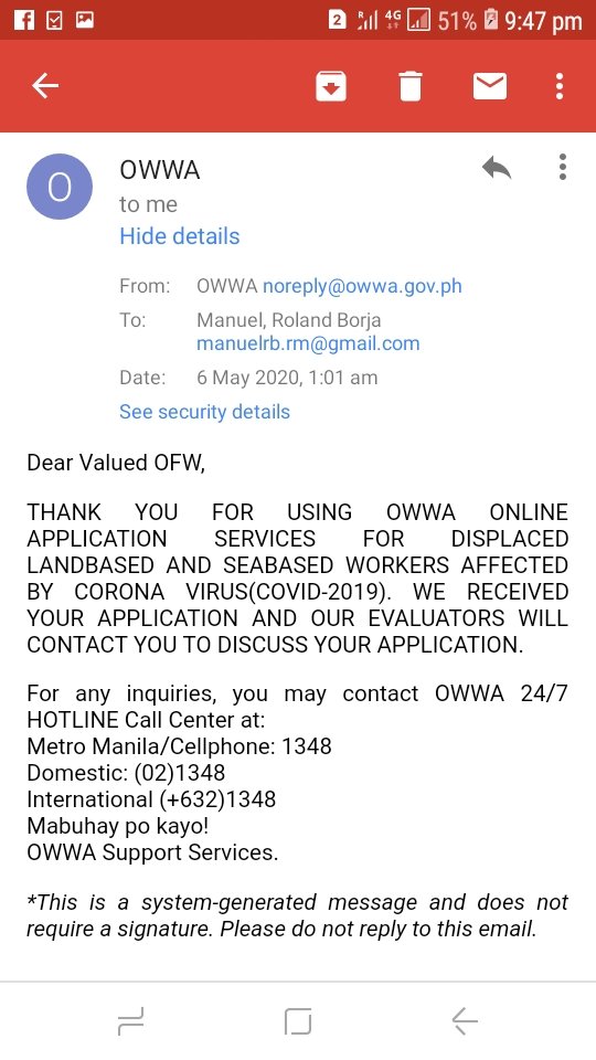 RBM10051's tweet photo. Good morning po Sir fallow lang po sa doleakap aplication ko
Date applied: april 20
Email verification recieved: may 6
Name Roland Borja Manuel
@OWWAofficial 
@HansLeoCacdac https://t.co/QplKuG8bhi
