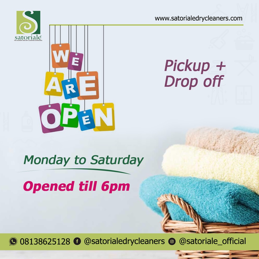 We are always ready to serve you. You can walk into any of our stores or call for free pick up and drop off.
.
Schedule your laundry with the best today !

.
-
-
-
-
#drycleaners#laundry#laundrystore #laundryinlekki #laundryinlagos #laundryexperts #bbnaija #bigbrothernaija