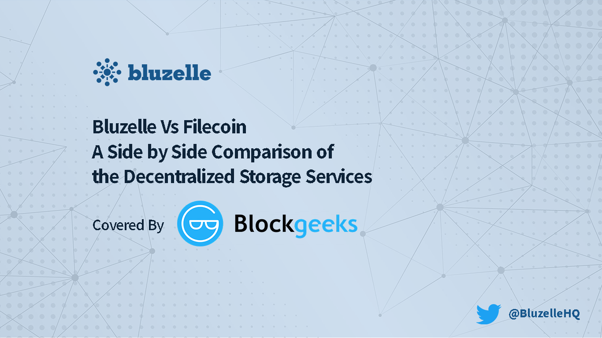 BluzelleHQ's tweet photo. Another media coverage by @Blockgks comparing #Bluzelle &amp; #Filecoin side by side.

Check out how Bluzelle can complement Filecoin to make files more accessible and secure.

https://t.co/5IkleFE9oB

#IPFS #DecentralizedStorage https://t.co/XMZZLuFvbz