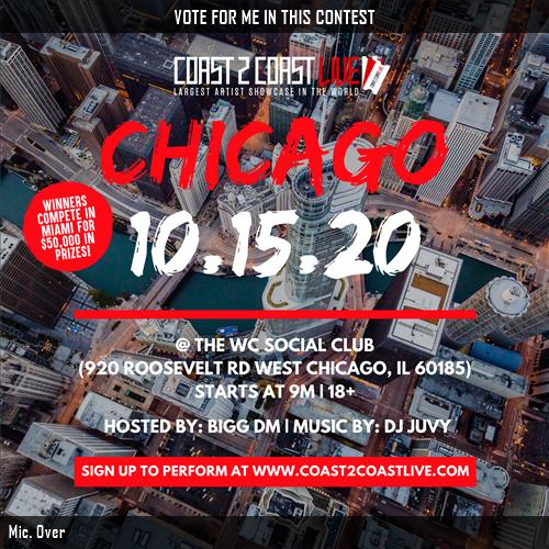 SwagMasterDrake's tweet photo. Just voted for Mic. Over to perform for $50K Prize at #Chicago Edition 10/15/20! https://t.co/68DwKr1k2v #Coast2Coast https://t.co/BbWACxOP1N