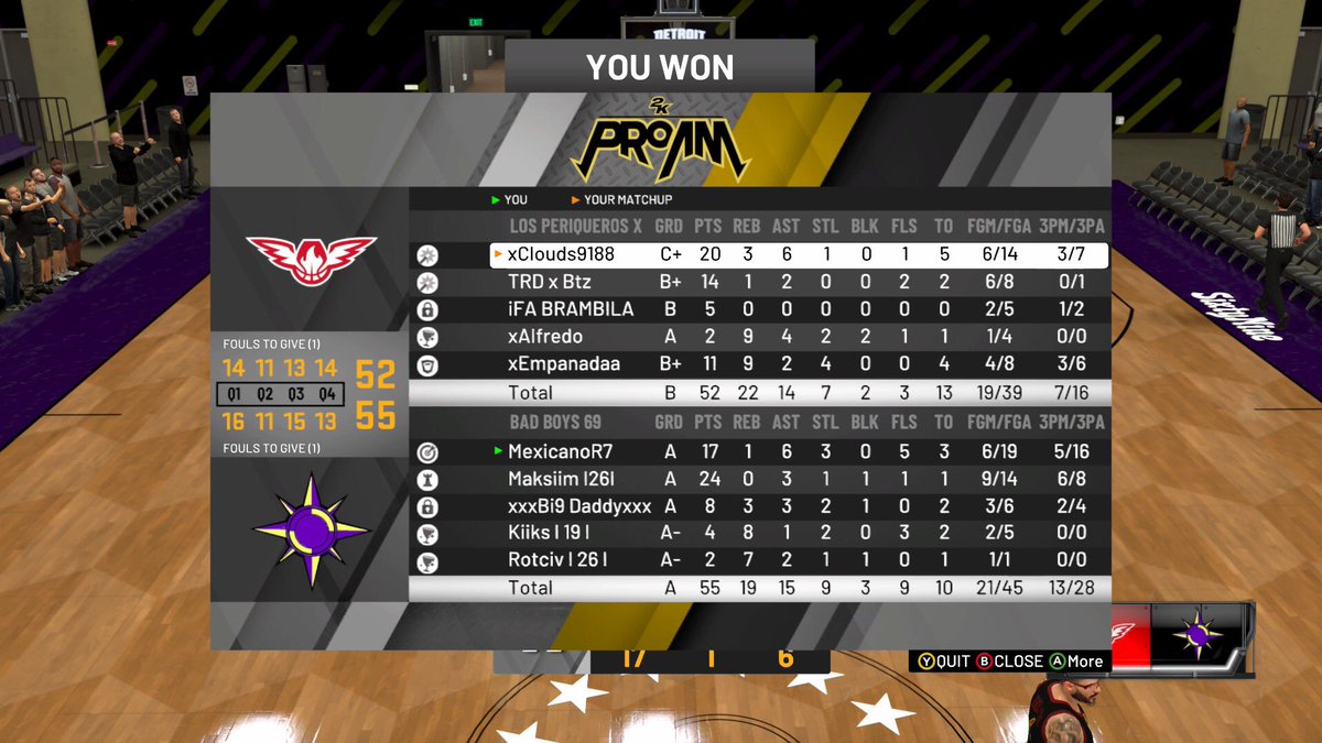 Estrellas_69's tweet image. Resultados de esta noche #BadBoys69 ✨

#ViMasters @NBA2K