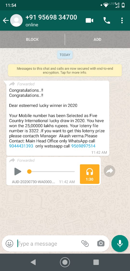 bankesh_k's tweet photo. We don't know how many people getting text and recording from scammer... please take action against those https://t.co/7WLGrD7ZWL