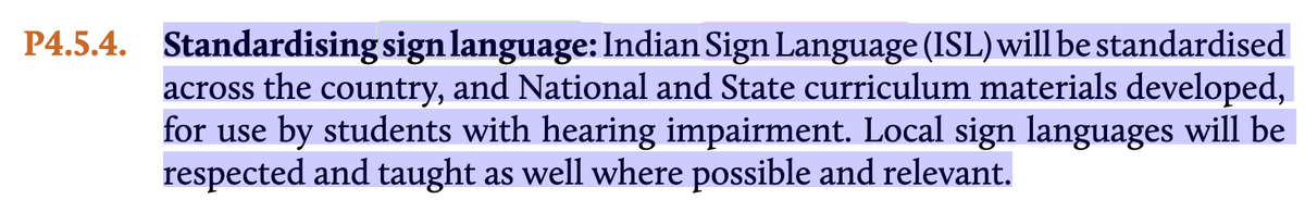 Standardizing one sign language is more like one nation one language theory. India is too diverse to have one language. Local sign languages don't need the respect but they need to be used primarily, even over the yet-to-be standardized ISL. (10/n)